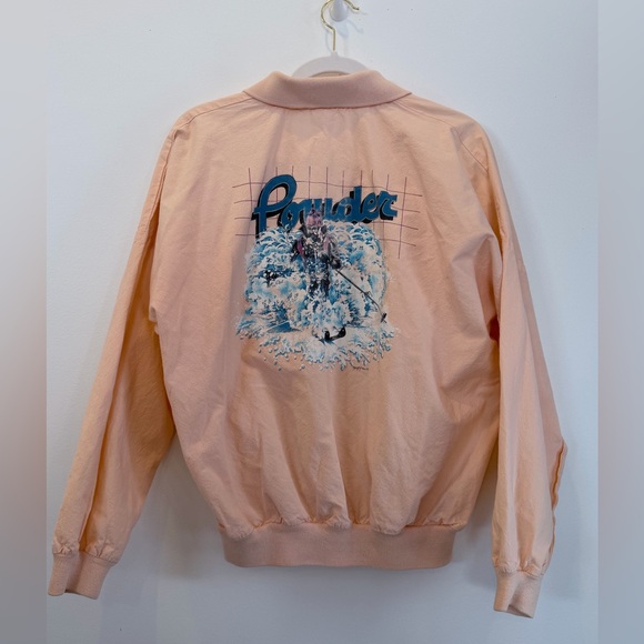 Vintage Ski Sweatshirt Light Pink Polo Shirt Park City Utah - Picture 4 of 5